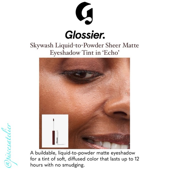 Glossier Skywash Liquid-to-Powder Sheer Matte Eyeshadow Tint in Echo - Picture 3 of 15